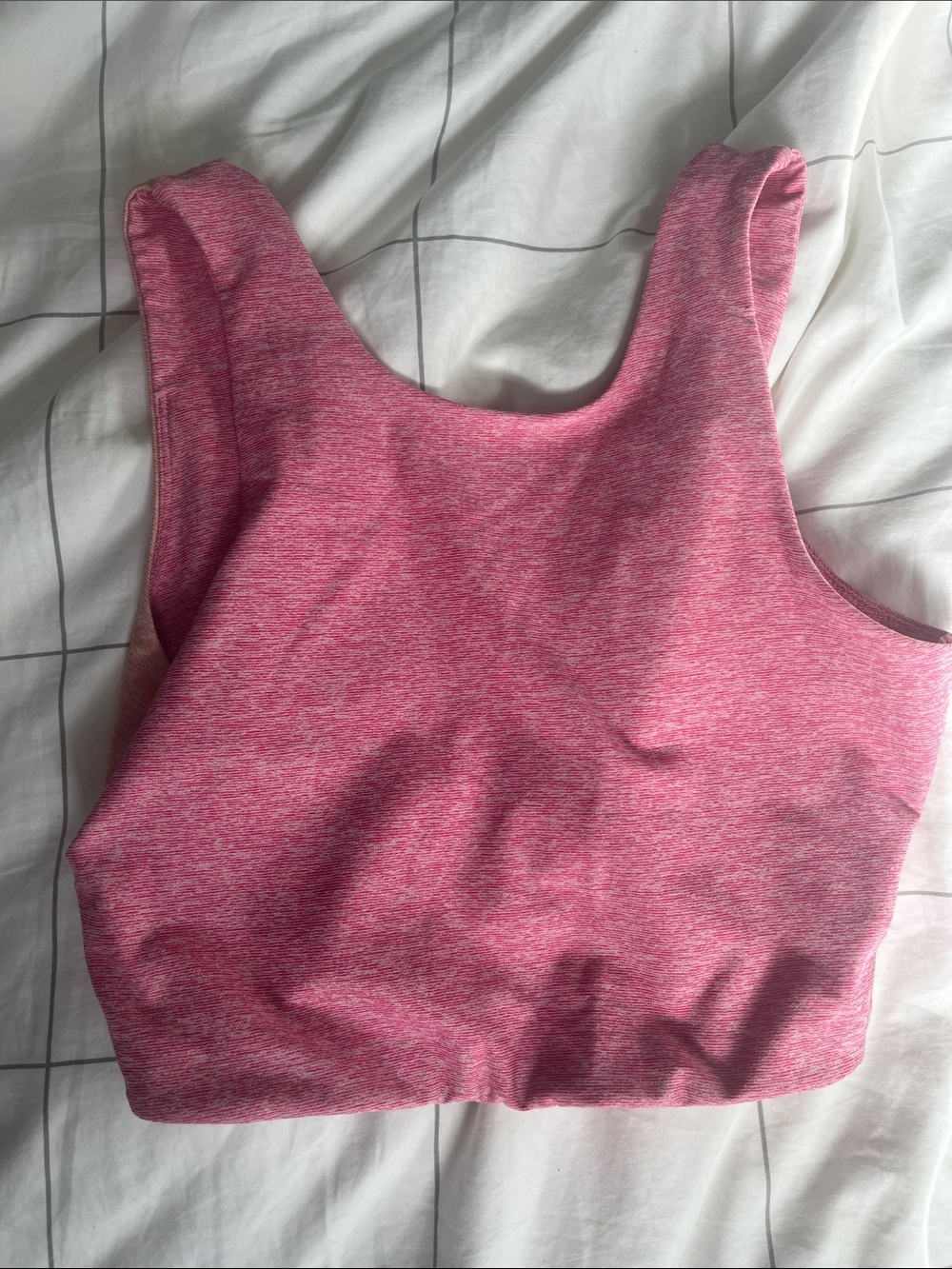 Pink Heathered outdoor Voices Crop Top size small